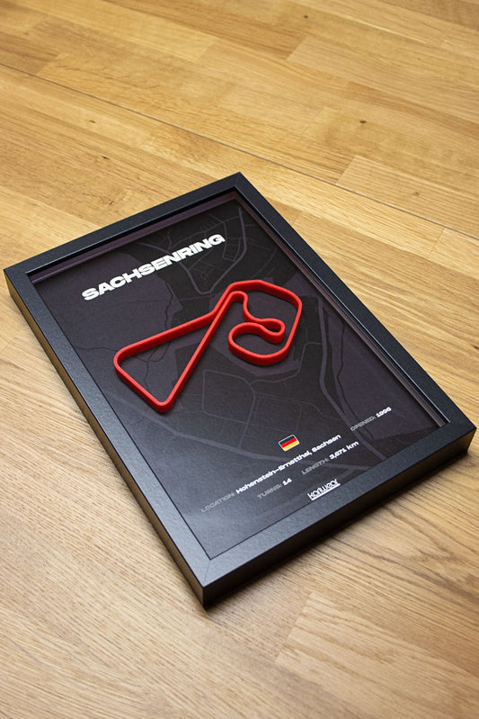 Racetrack SACHSENRING Grand Prix - Artwork 3D printed Racetrack Poster