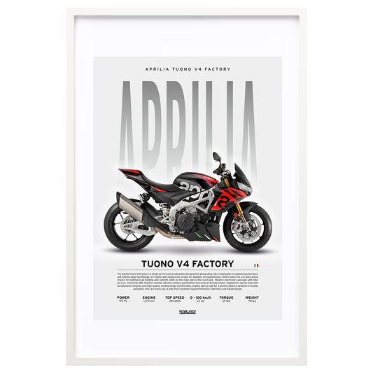 Aprilia Tuono V4 Factory - Artwork Poster Print WallArt